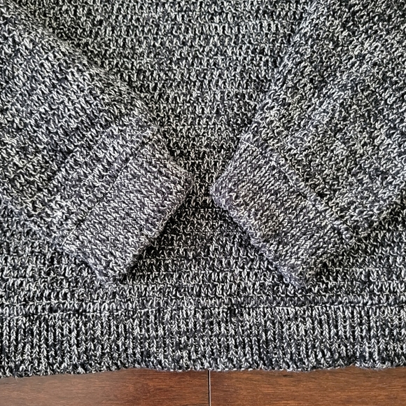 Selected Homme Men's XL Victor Crew Neck Organic Cotton Knit Sweater Black Gray - Picture 5 of 8